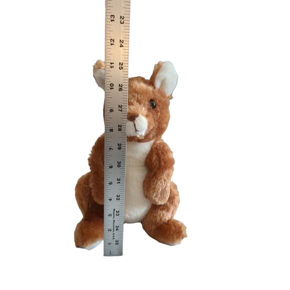 Kangaroo Brown Red 11" Baby Young Stuffed Animal Toy Plush by Goffa - Picture 7 of 7